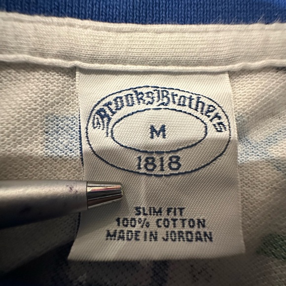 Brooks Brothers Mens Polo Shirt Size‎ Nautical Flags Sailing Slim Fit M - Picture 5 of 5